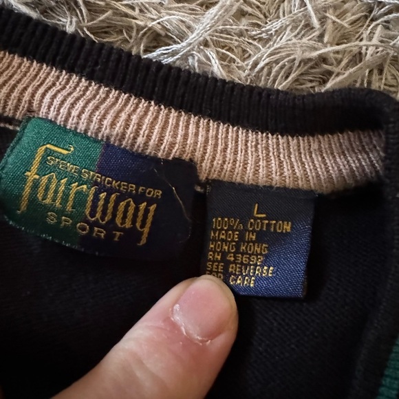 Vintage Steve Stricker Fairway Sport Sweater Vest Golf Big Logo Mens Size Large - Picture 5 of 5